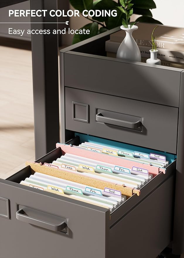 Wheat Straw Expanding Hanging File Folders, File Organizer, 1.2" Accordion Pockets, Large Capacity, Letter Size for Filing Cabinet, 100% BPA Free, Return to Nature, Healthy Living-Pink