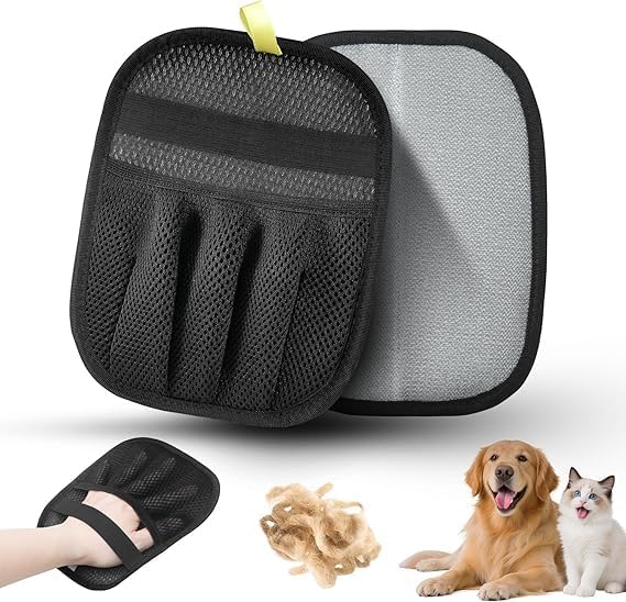 AOUDADPET Pet Hair Removal Gloves for Cats and Dogs Five-Finger Electrostatic Pet Hair Gloves Newly Upgraded Pet Hair Removal Tools Suitable for Laundry,Couch,Carpet,Car Seat