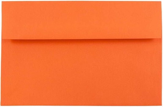 JAM PAPER A8 Colored Invitation Envelopes - 5 1/2 x 8 1/8 - Orange Recycled - Bulk 500/Box