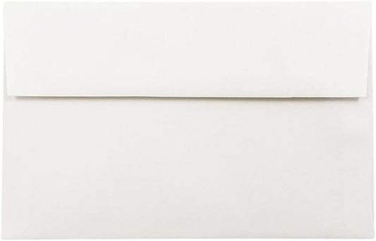 JAM PAPER A10 Strathmore Invitation Envelopes - 6 x 9 1/2 - Bright White Wove - 50/Pack