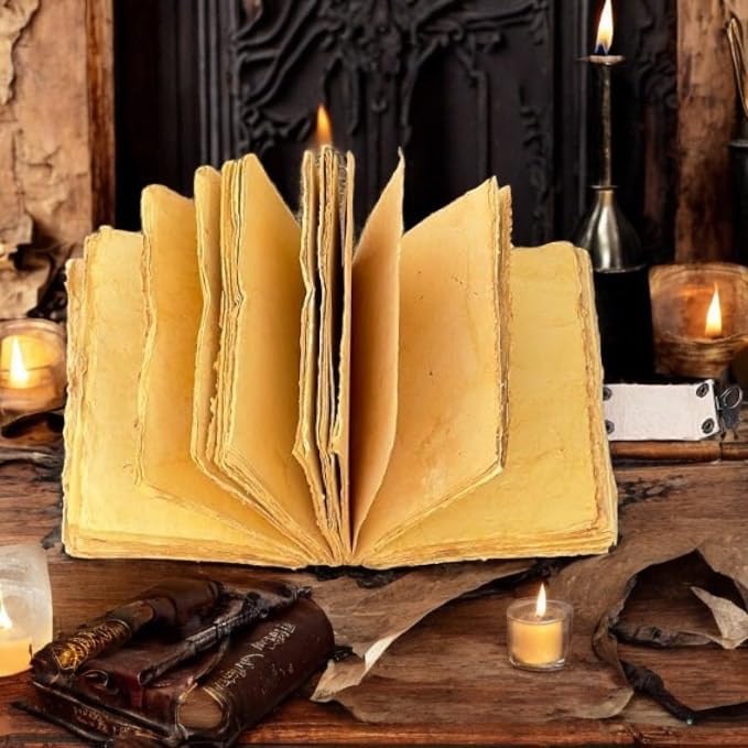 Leather Gothic Journal Magical Raven Notebook book of shadows Mystery Crow Journal Grimoire Witchcraft Spell book Journal Great for Halloween and Raven Lovers Aesthetic Leather Journal gifts for Men and Women (8x6 Inches)