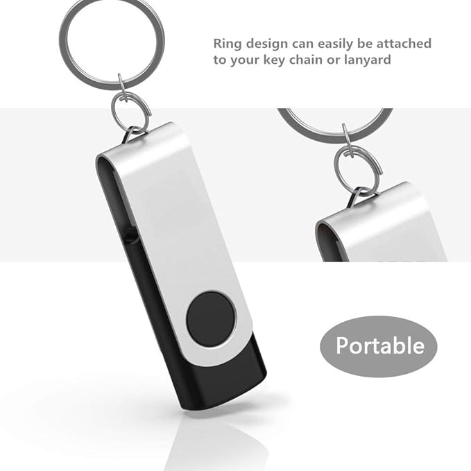 Flash Drives 32GB, Aiibe 20 Pack 32 GB Flash Drive Bulk USB Flash Drives 32GB USB 2.0 Thumb Drive Swivel Memory Stick USB Drive (32GB, Black)