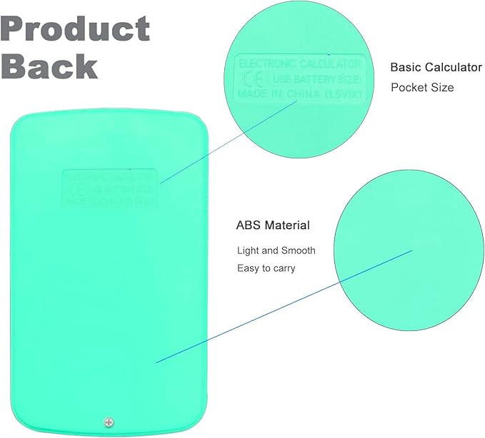 Basic Calculator, BESTWYA Calculators for Classroom with 8 Digit Silicone Button (4 Colors, Set of 8)