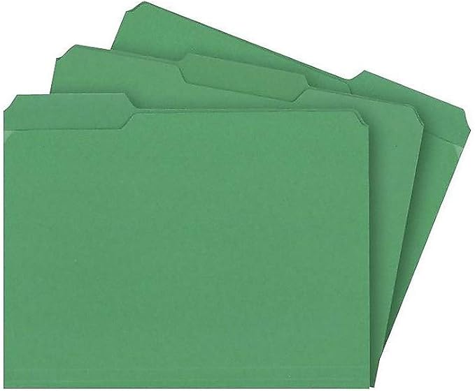 Staples 576937 Colored File Folders w/Reinforced Tabs Letter 3Tab Assortment A 250/BX