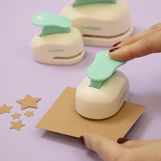 Craftelier - Star Hole Punch Set – 3/8", 5/8" & 1" Star Hole Puncher for Paper Crafts | Shape Hole Puncher for Scrapbooking, DIY Cards & Journals | Craft Punch Set for Paper