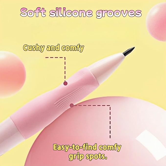 Handwriting thick mechanical pencils with grip: 2.0MM HB Pencil for kids with 14 leads (2 pack red&green)