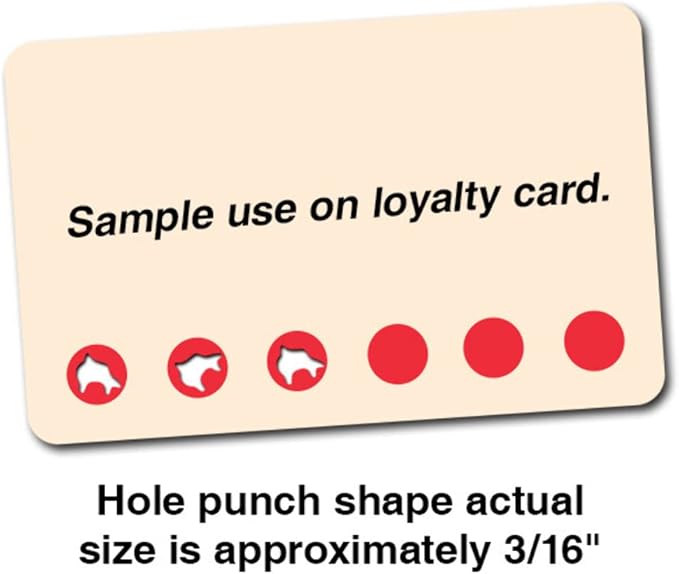 Hole Punch - Swordfish, Dolphin - 3/16" Seafood, Restaurant, Fishing, Sea Food, for Loyalty Programs and Crafting