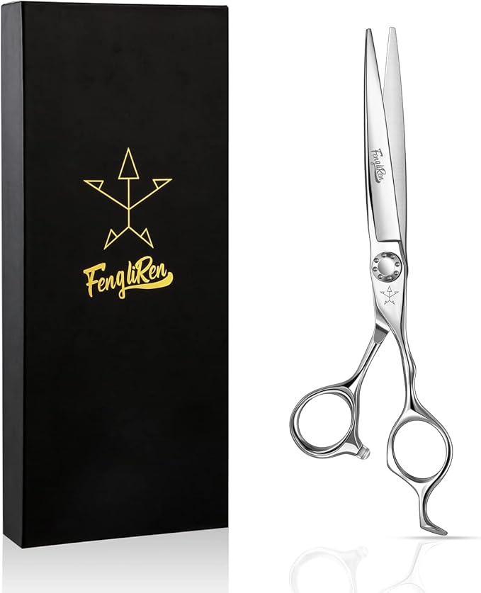 High-end Professional Extremely Very Sharp Barber Hair Cutting Scissors Hairdresser Shears For Hair 6.5 Inch Haircut Scissor Made Of Stainless Steel Alloy For Hairdressing Salon and Home Use