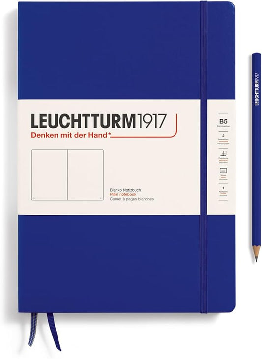 LEUCHTTURM1917 - Notebook Hardcover Composition B5-219 Numbered Pages for Writing and Journaling (Dusty Rose, Plain)