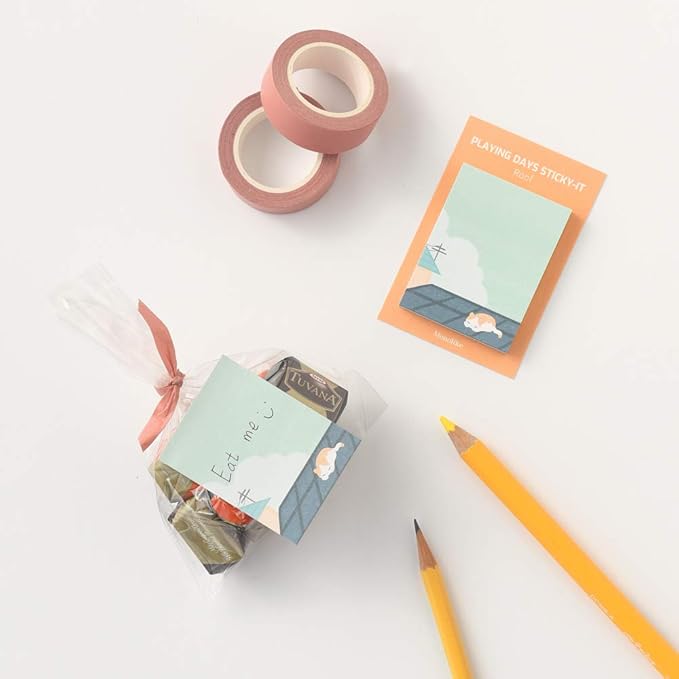 Monolike Playing Days Sticky-It - 5p Set Self-Adhesive Memo Pad 50 Sheets