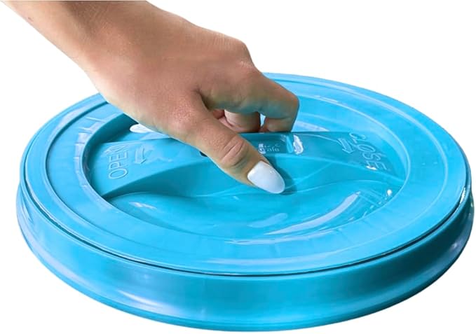 House Naturals 2 Gallon Food Grade - BPA Free Made in USA Buckets Lime Color pails with Screw On Gasket Lids (2, Lime - Aqua lids)