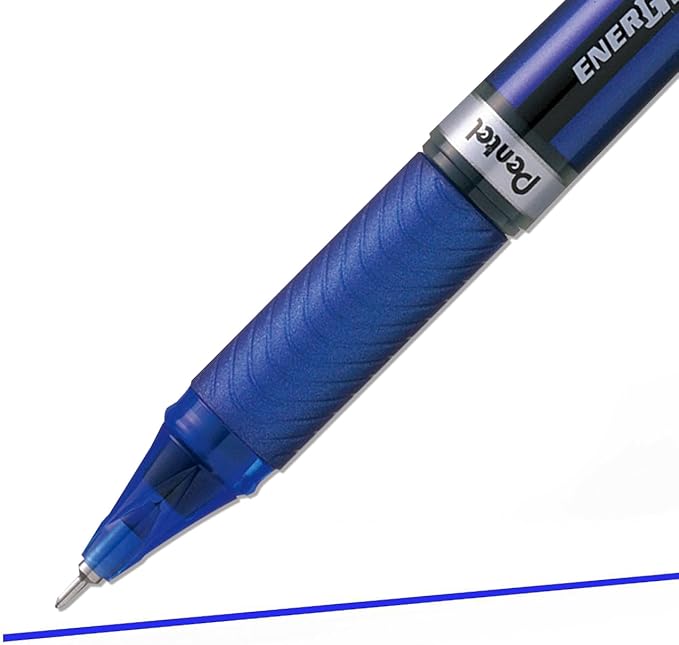 Pentel BLN25C EnerGel NV Liquid Gel Pen, .5mm, Blue Barrel, Blue Ink, Dozen