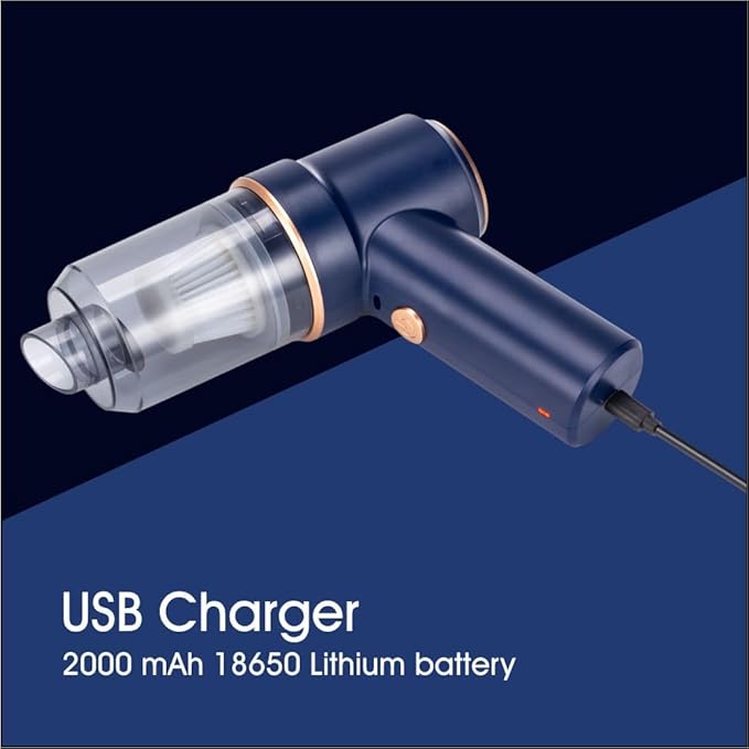 DIAMOND CHEF Cordless Handheld Car Vacuum and Inflator, 6500Pa Wet Dry Mini Vacuum with Blow Function, LED Light, Multi Nozzles, Rechargeable Portable Cleaner for Car, Home, Office, Pets
