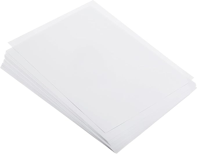 MECCANIXITY 50 Sheets Colored Copy Paper 8.3 x 5.8 Inch Printer Paper 80gsm White for Office Printing, Document Copying, Invitations, Forms, Art Projects