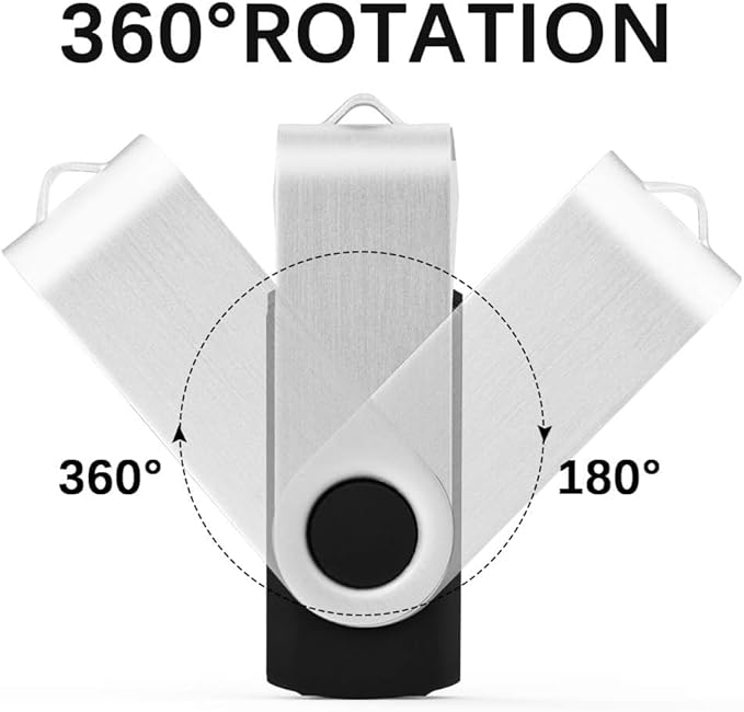 KEXIN 128GB Flash Drive 10 Pack 3.0 Flash Drive Bulk USB Thumb Drive 128 GB USB Drive USB 3.0 Flash Drive with Led Indicator, Black