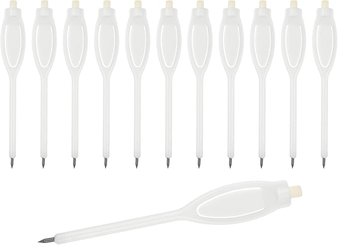 PATIKIL 2H Pencils, 12 Pack Golf Scoring Pencils with Eraser Mechanical Plastic Bulk for Sport Games Meeting Office, White