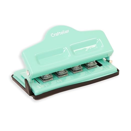 Craftelier - 4 Disc Planner Hole Punch | Adjustable Hole Puncher for Discbound Notebooks & Journaling Supplies | Punches up to 3 Sheets of 90 g/m2 | Aprox. Size 5.75" x 3.14" x 2.95"
