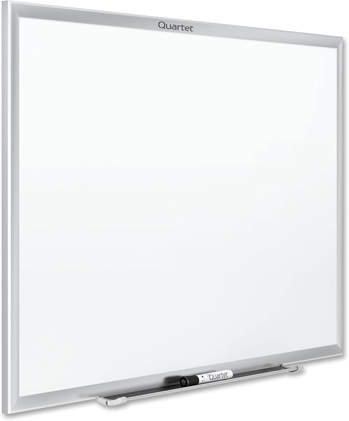 Quartet Whiteboard, Non-Magnetic Dry Erase White Board, 3' x 2', Total Erase, Silver Aluminum Frame (S533)