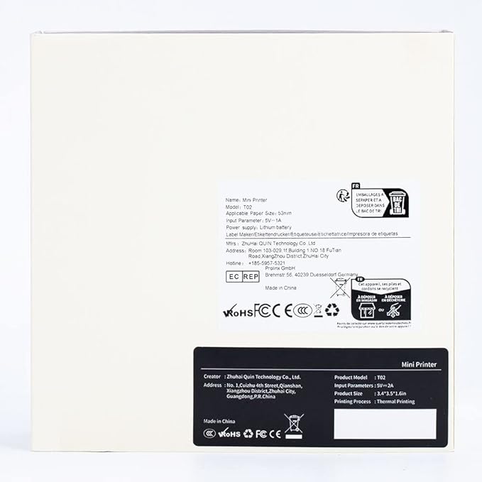 Memoking Mini Sticker Printer - T02 Mini Thermal Printer Wireless Inkless Label Maker Portable Sticker Maker for Student Birthday Gift, Compatible with iOS & Android, Pink