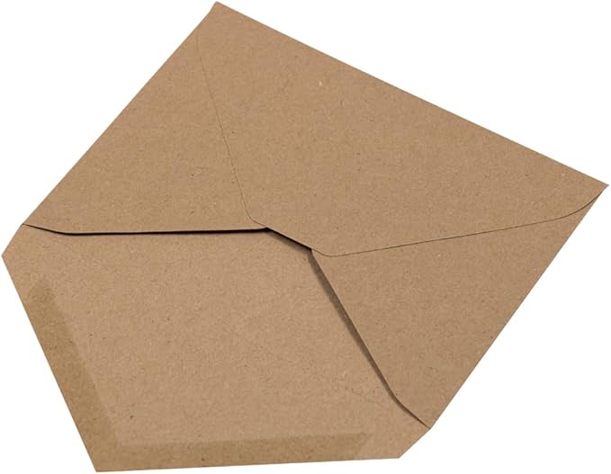 JAM PAPER A2 V-Flap Premium Invitation Envelopes - 4 3/8 x 5 3/4 - Brown Kraft Paper Bag - 25/Pack