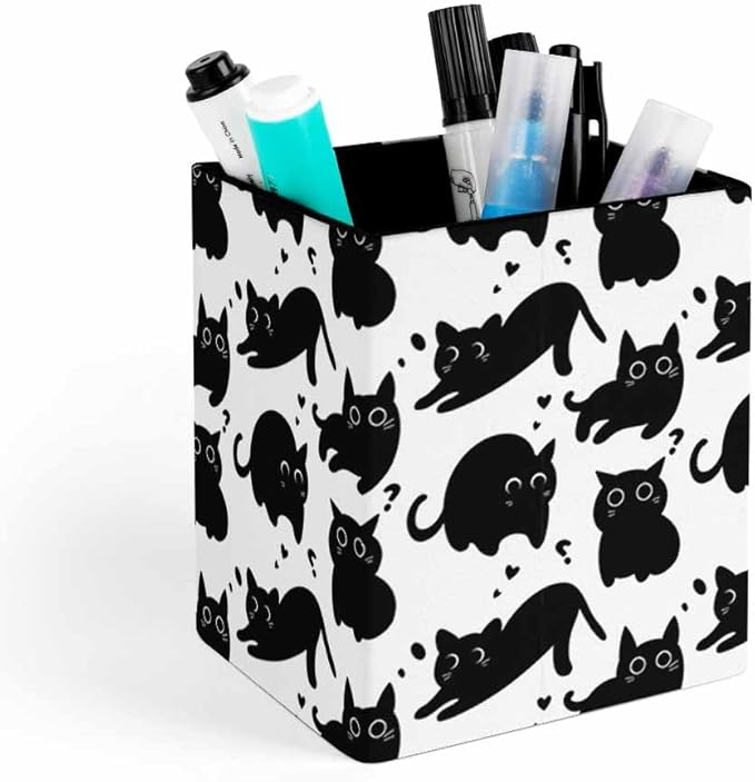 Custom Pen Holder for Desk Add Your Picture Logo Text Personalized Desk Pen Holder Office Pen Organizer Control Storage Box Desk Organizer Makeup Brush Holder for Home (Square pen holder)