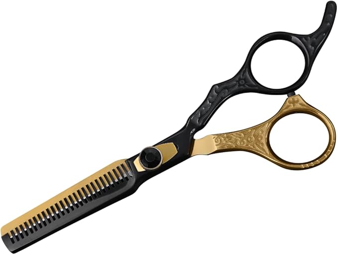 OMWAH - Professional 7.5" Hair Shear Made of Premium 440c Japanese Steel Scissors for Barbers and Salon Extreme Sharpness (Hair Scissors and Thinners Kit)