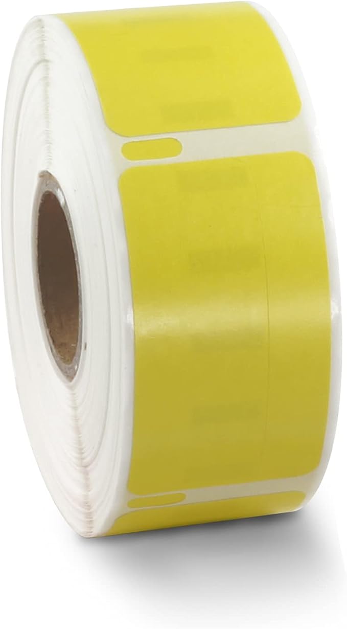 BETCKEY Colored Labels Compatible with Dymo 30330 (3/4" x 2") Small Multipurpose Labels, Compatible for Dymo LabelWriter Thermal 450, 4XL & Zebra Desktop Printers [2 Rolls, Yellow]