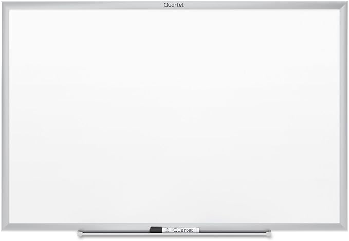 Quartet Whiteboard, Non-Magnetic Dry Erase White Board, 2' x 1.5', Total Erase, Silver Aluminum Frame (S531)