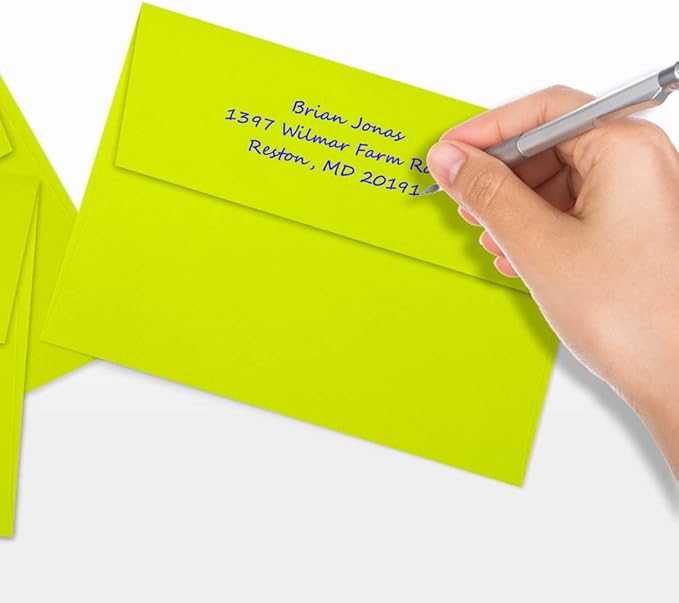 LUXPaper A7 Invitation Envelopes | Peel & Press | 5 1/4" x 7 1/4" | Wasabi Green | 80lb. Text | 500 Qty