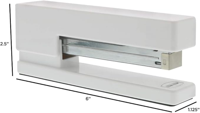 JAM PAPER Modern Desk Stapler - White - Sold Individually