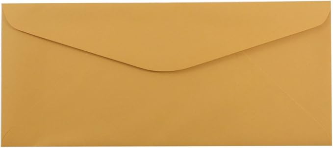 JAM PAPER #14 Envelopes - 5 x 11 1/2 - Brown Kraft Manila - Bulk 1000/Carton