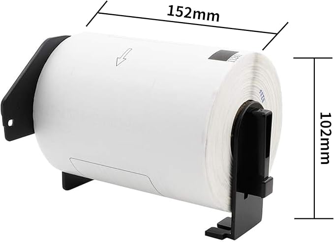 Label KINGDOM Replace for Brother DK-1241 Die-Cut Large Shipping Label, 4" x 6" (102 mm x 151 mm) 200/Roll for Thermal QL-1100 QL-1110NWB Label Printer (3 Paper Roll+1 Reusable Cartridge)