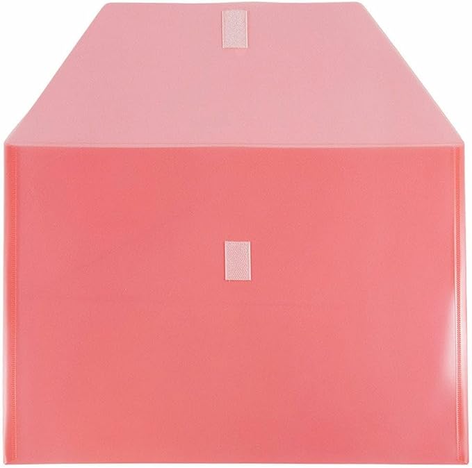 JAM PAPER Plastic Envelopes with Hook & Loop Closure - Legal Booklet - 9 3/4 x 14 1/2 - Red - 3/Pack