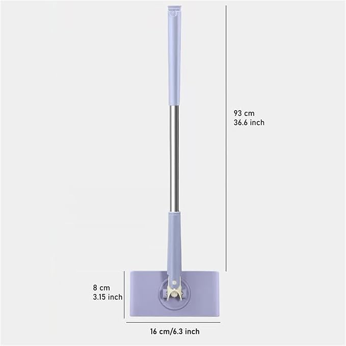 Convenient Cloth Changing Mini Mop + Magic Cleaning Cloth*6, Zero Touch Snap Grip Mini Mops for Wet & Dry Cleaning, Lightweight Snap for Corners (36in - W + Cloth*6)
