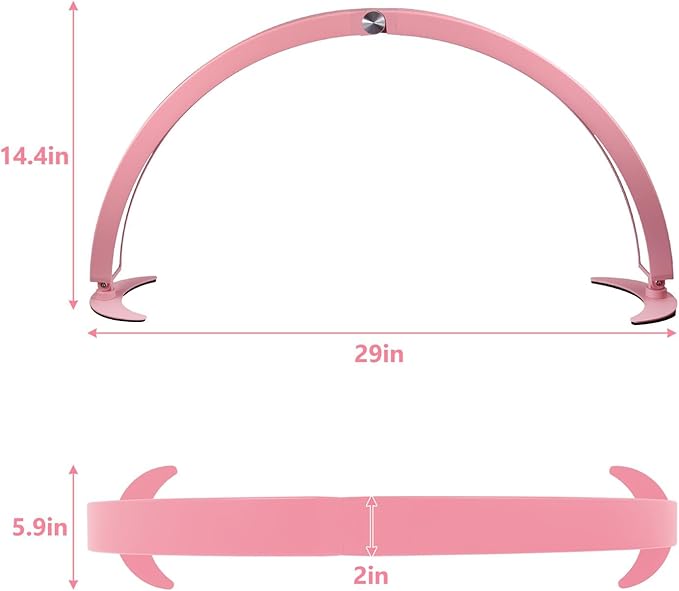 Half Moon Light for Nail Desk, 29in Foldable Half Moon Table Lamp Nail Desk Lamp with Wire Controller & Remote, Bright Arch Nail Light with 7 Cool/Warm Tones & 10 Brightness