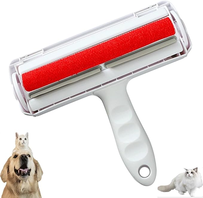 Reuseable Hair Remover - Pet Hair Roller for Cat, Dog，Couch, Furniture, Carpet and Bedding, Portable Lint Rollers - Perfect Cat Dog Fur Remover Tool (Color : Red)