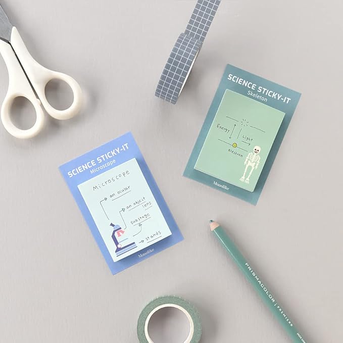 Monolike Science Sticky-it - 6p Set Self-Adhesive Memo Pad 50 Sheets