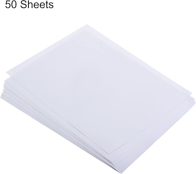 MECCANIXITY 50 Sheets Colored Copy Paper 8.5 x 11 Inch Printer Paper 80gsm White for Office Printing, Document Copying, Invitations, Forms, Art Projects