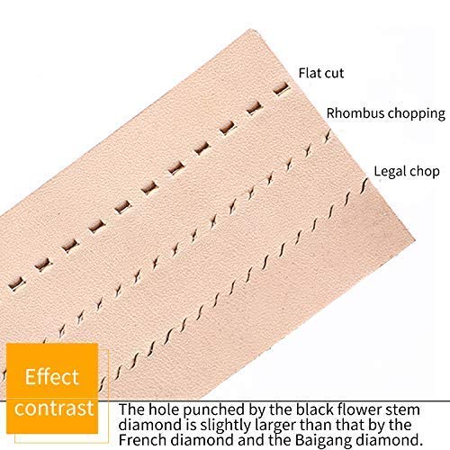 Alloy Steel 4pcs 6mm 1/2/4/6 Prong Lacing Diamond Stitching Chisel Hole Punches Tool,Sharp Pricking Iron Leather Craft Tool Sets DIY Handwork