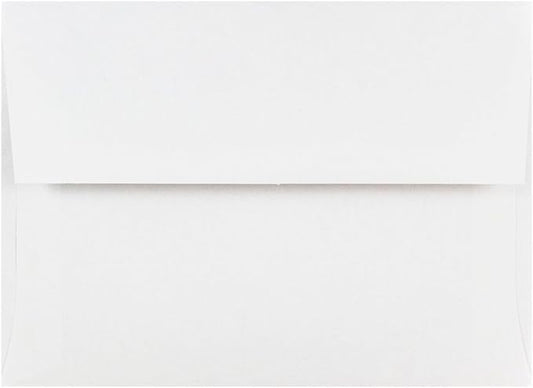 JAM PAPER A6 Invitation Envelopes - 4 3/4 x 6 1/2 - White - 50/Pack