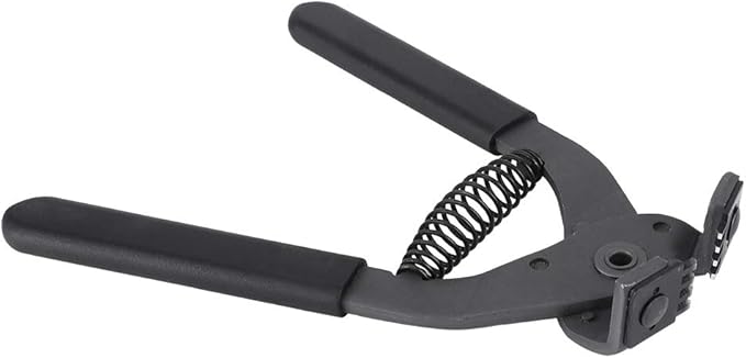 Leather Punch Tool Silent Pliers, 6.7in Handheld Leather Hole Punch Tool with 0.15in Head, DIY Leather Art Craft Hole Punch Stitching Hand Pliers for Belts Straps Saddles Shoes (4mm-4 Teeth)