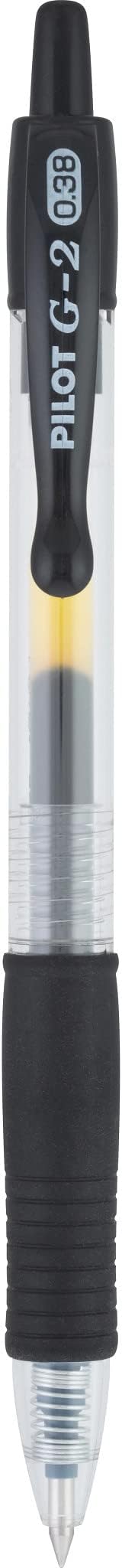 Pilot, G2 Premium Gel Roller Pens, Ultra Fine Point Gel Pens 0.38 mm, Pack of 4, Black