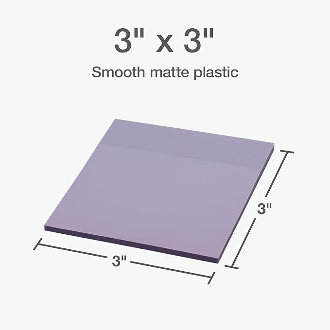 Redi-Tag Translucent Sticky Notes, Transparent Self-Stick Notes, 3" x 3", Pastel Colors, 8 Pads, 50 Notes Per Pad, 400 Sheets (1006595)