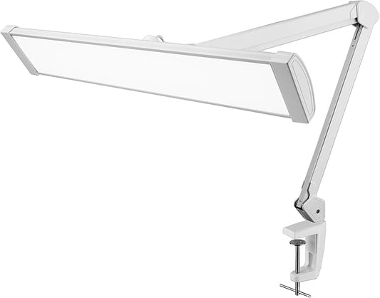 Ultra Bright 2300 Lumens Powerful Professional Eye Care LED Desk Lamp - Brightness Adjustable, Modern Task Light for Home, Beauty, Crafting, Office, Workbench (Daylight, Dimming, White)