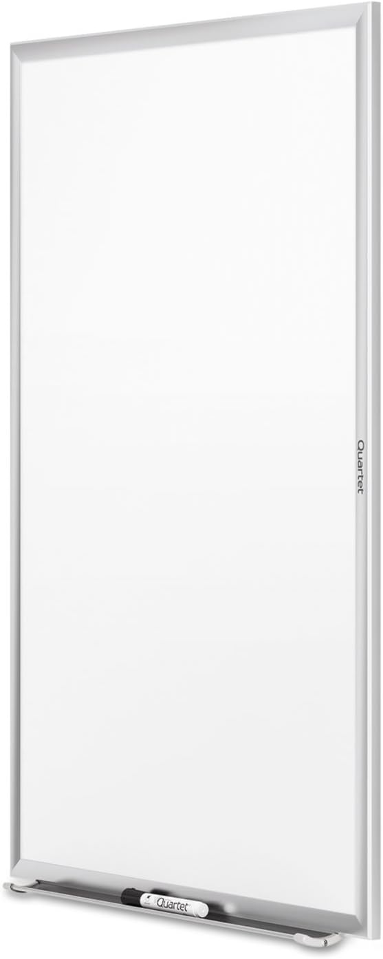 Quartet Whiteboard, Dry Erase Board, Magnetic, 8' x 4', Nano-Clean Surface Resists Ink Stains, Accessory Tray and 1 Dry Erase Marker, Silver Aluminum Frame (SM538)