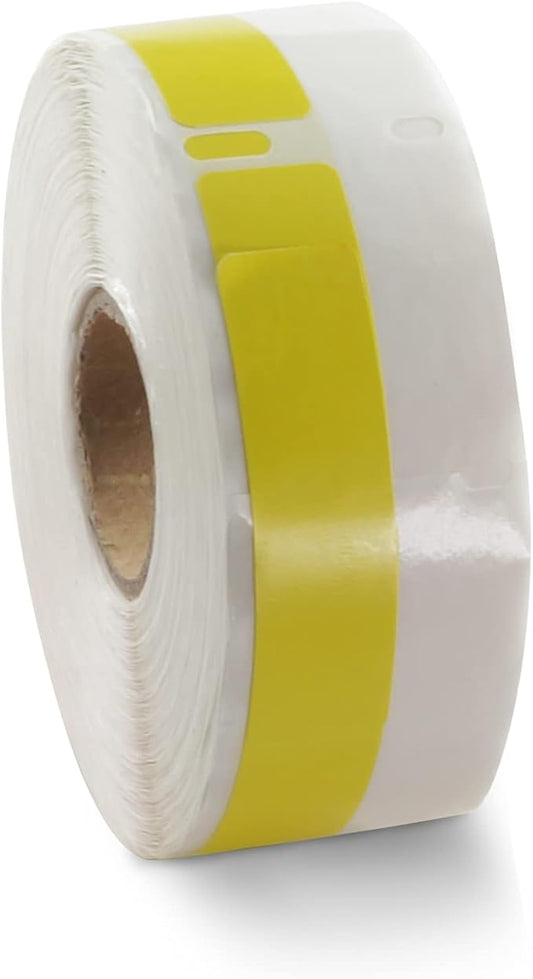 BETCKEY Colored Labels Compatible with Dymo 30346 (1/2" x 1-7/8") Library Barcode Labels, Compatible for Dymo LabelWriter Thermal 450, 4XL & Zebra Desktop Printers [1 Roll, Yellow]