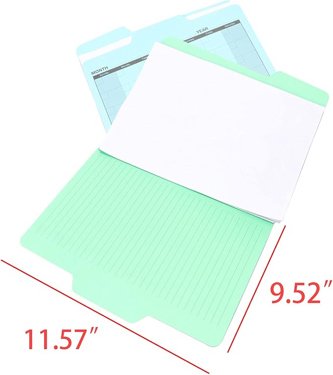 Find It File Folders - Pack of 12 Tabbed, Letter Size Calendar Filing Folders for Office, School and Home Organization, Back to School Supplies for College Students - Assorted Colors