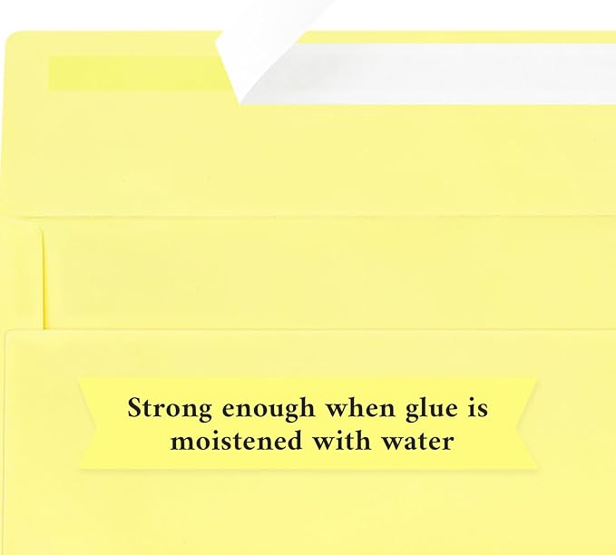 100 Pack #10 Business Envelopes, Light Yellow Standard Envelopes Self Seal, Letter Size Mailing Envelopes for Checks Letters Invoices Christmas Birthday Graduation Wedding, 4 1/8 x 9 1/2 Inch