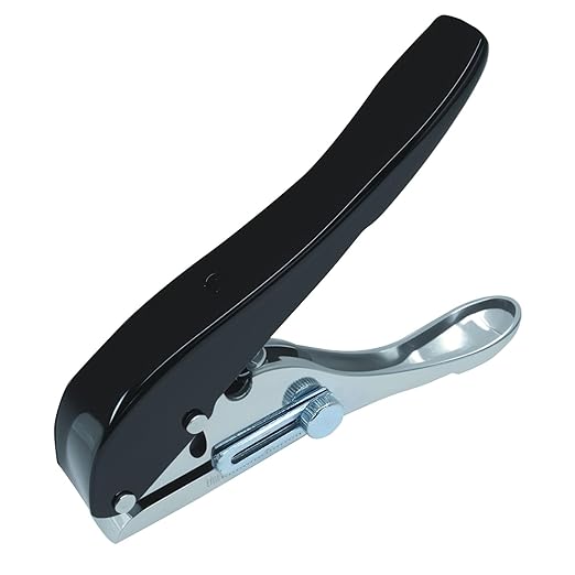 Hitefu 10MM Heavy Duty Single Hole Punch, Portable Long Hand Held Paper Punch for Tags, Cards, Plastic, Paper, Crafting & Office Use