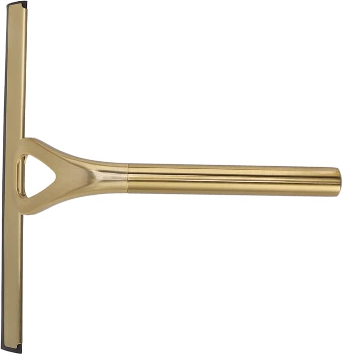 Stainless Steel Squeegee Tools, Window Glassware Household Bathroom Squeegees Mirror Artifact Glass Brush for Scratch Glass Cleaner Gold Tile Ceramic Shower Squeegees